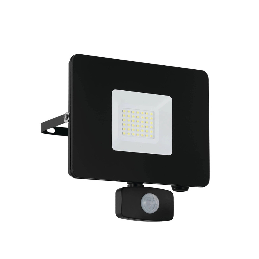 Eglo LED-Außenstrahler Faedo Schwarz mit Bewegungsmelder und Dämmerungssensor, B/H/T: 19 x 17,5 x 1 cm - Bild 2