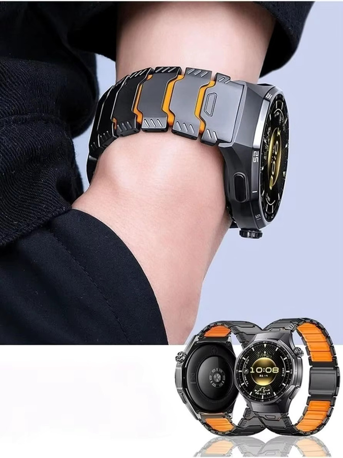 LuLuTom Uhrenarmband Titan, Silikon, Schwarz, Unisex - Bild 5