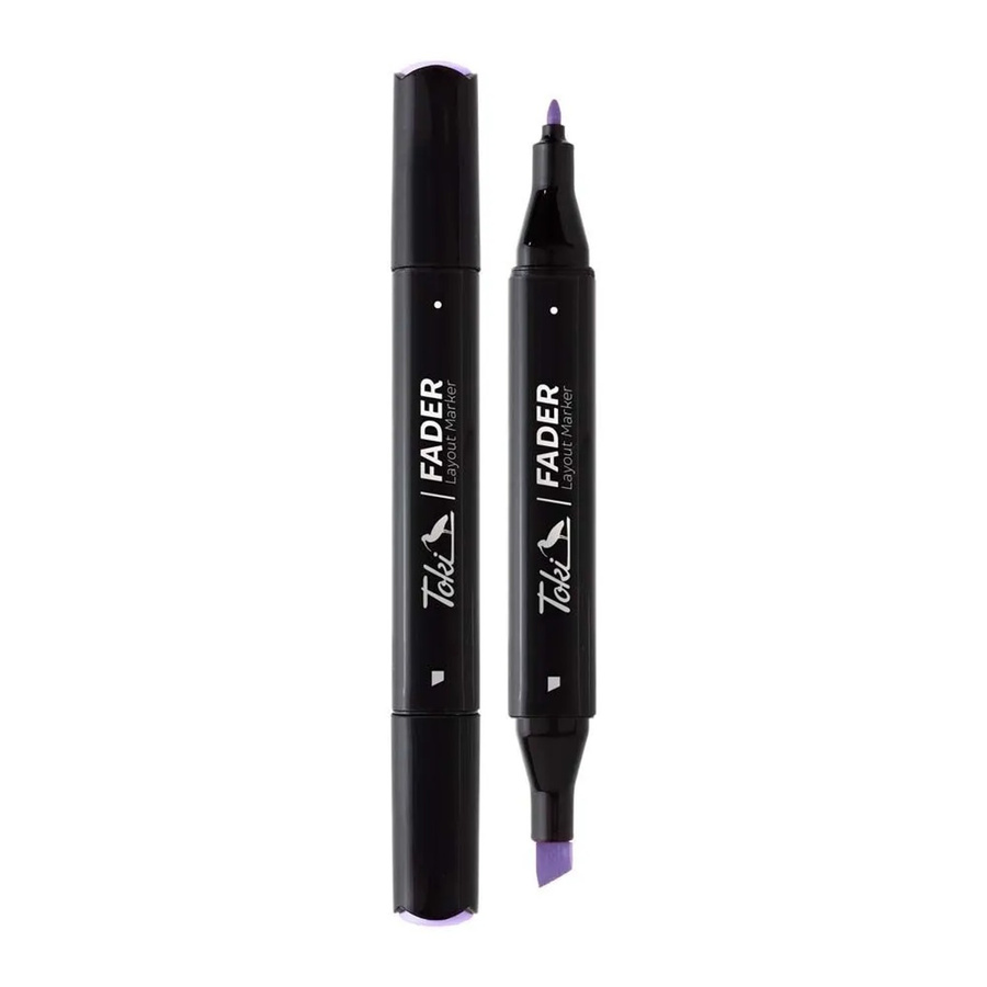 Toki Marker Fader mit 66 Farben in Pastel Violet, permanente Marker mit Keilspitze - Bild 2