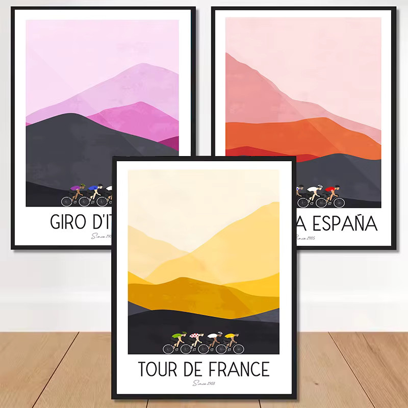AliPaint Mountainbike Poster als Leinwandmalerei im Aquarell-Stil, Wandkunst für Kinderzimmer und Home Decor, Mehrfarbig - Bild 2