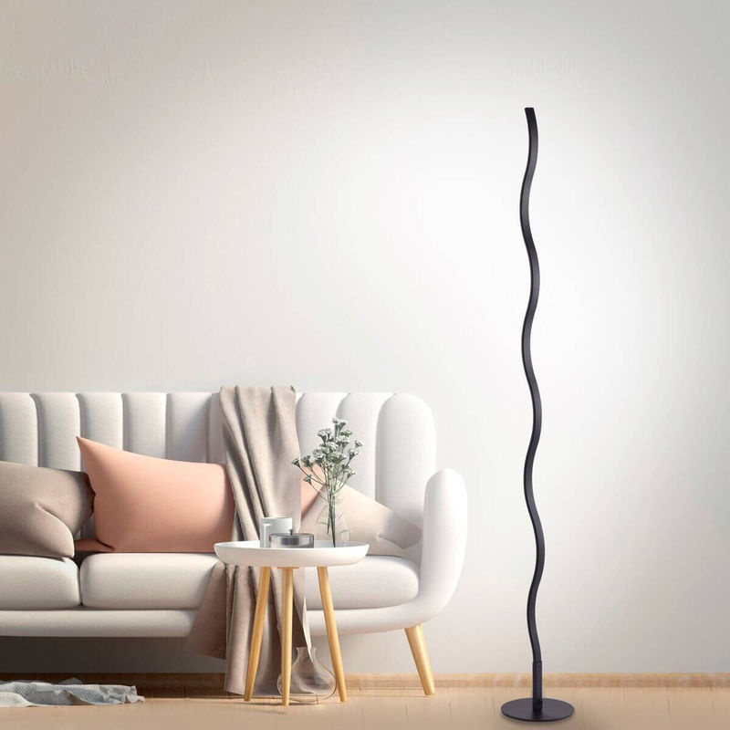 Just Light Stehlampe Wave LED in Schwarz aus Metall und Kunststoff, Höhe: 120 cm - Bild 3
