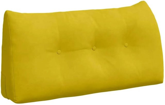 vidaXL Rückenkissen aus Samt in Gelb, B/T/H: 100 x 24 x 50 cm - Bild 1
