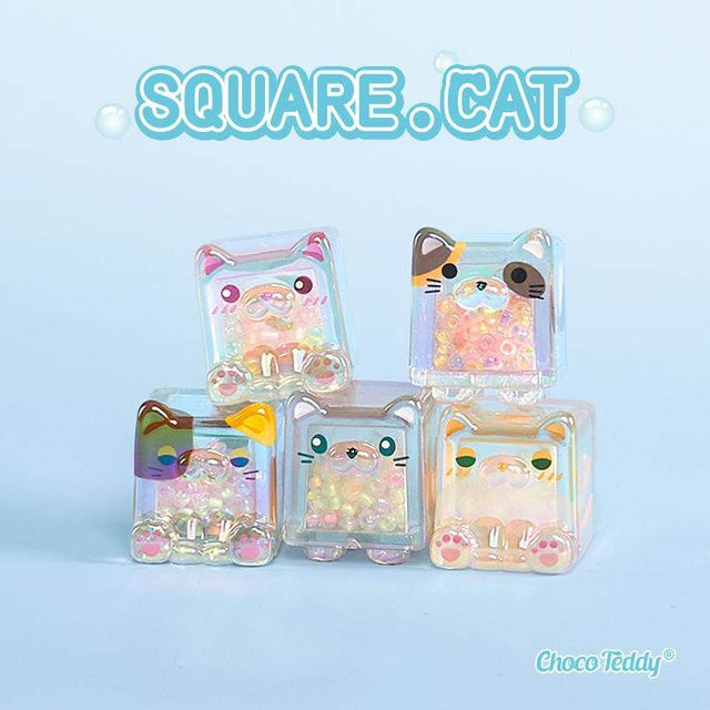 52TOYS Choco Teddy Square Cat Ice Cool, Katzenpuppen, Mystery Box - Bild 1