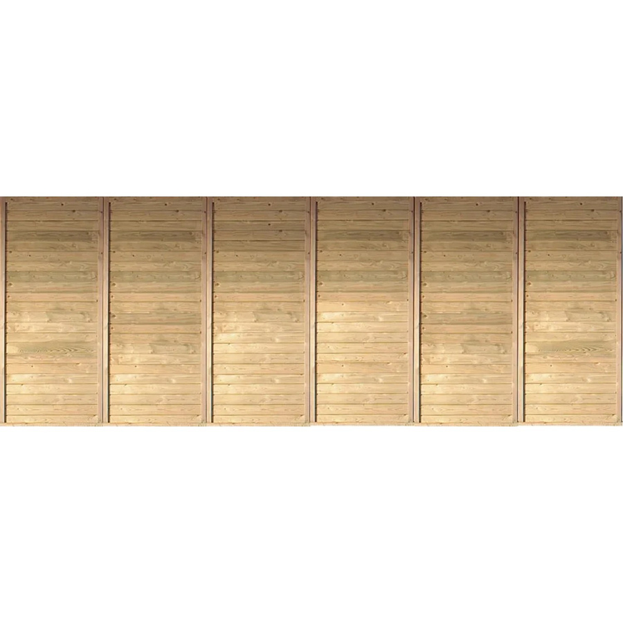 Karibu Rückwand für Doppelcarport aus Massivholz, braun, B/H: 540 x 200 cm - Bild 2