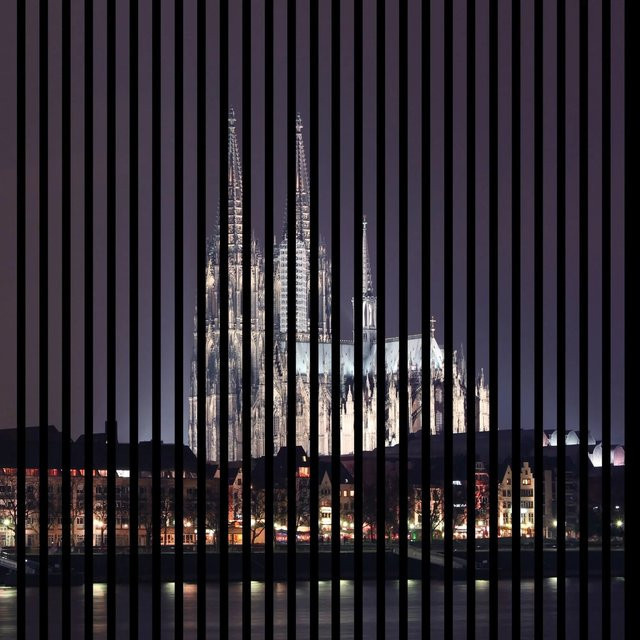 FN Acustico Akustikplatte Köln 1 Bunt aus PET und MDF mit Klebefläche, B/H/T: 113,3 x 19 x 119,5 cm - Bild 1