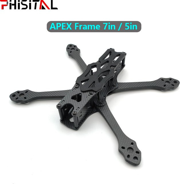 PHISITAL APEX Carbonfaser Quadcopter-Rahmenkit für Freestyle-Renndrohnen in Schwarz - Bild 1