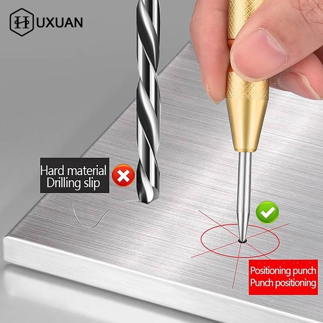 HUXUAN Automatischer Schlagbolzen Puncher aus Stahl für Markierungen und Dellen in Holz und Metall - Bild 1