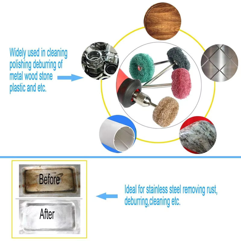 Dremel 4-teiliges Nylon-Schleifradbürsten-Set zum Polieren, Reinigen und Entgraten von Metall und Holz - Bild 4
