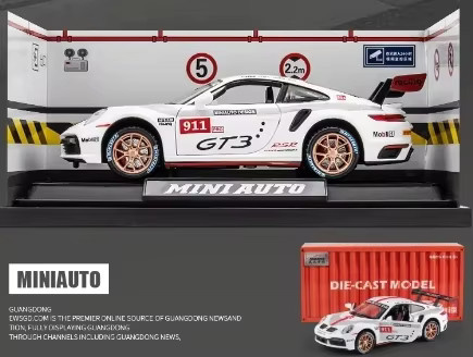 Hottoy Porsche 911 997 GT3 RSR Modellauto 1:32 Metall - Bild 3