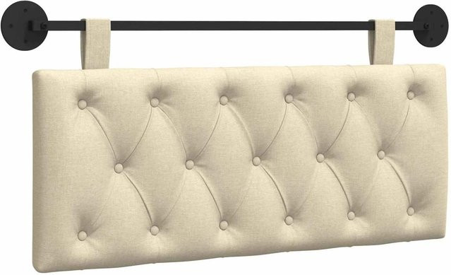 vidaXL Wandmontiertes Polsterpaneel in Creme mit Stoffbezug, B/H/T: 110 x 55 x 7 cm - Bild 1