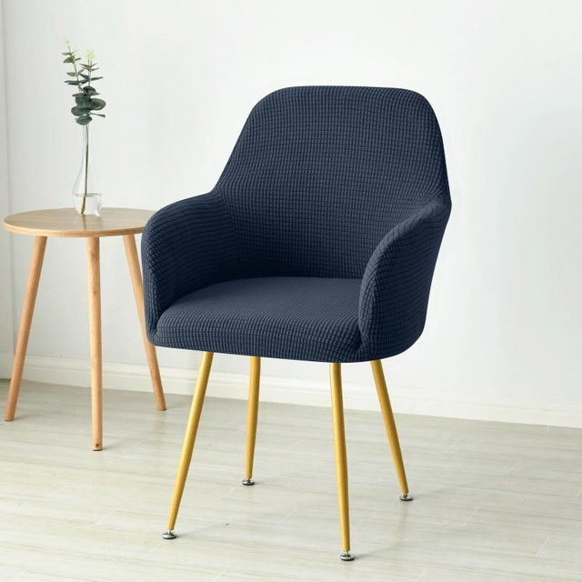 Bestbags Esszimmerstuhlbezüge aus Stretch-Material, Blau, Schmutzabweisend und Waschbar - Bild 1