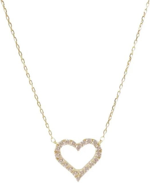 Lucky Star Jewelry Halskette, Liebesherz Anhänger, 925 Silber, Zirkonia, Damen - Bild 1