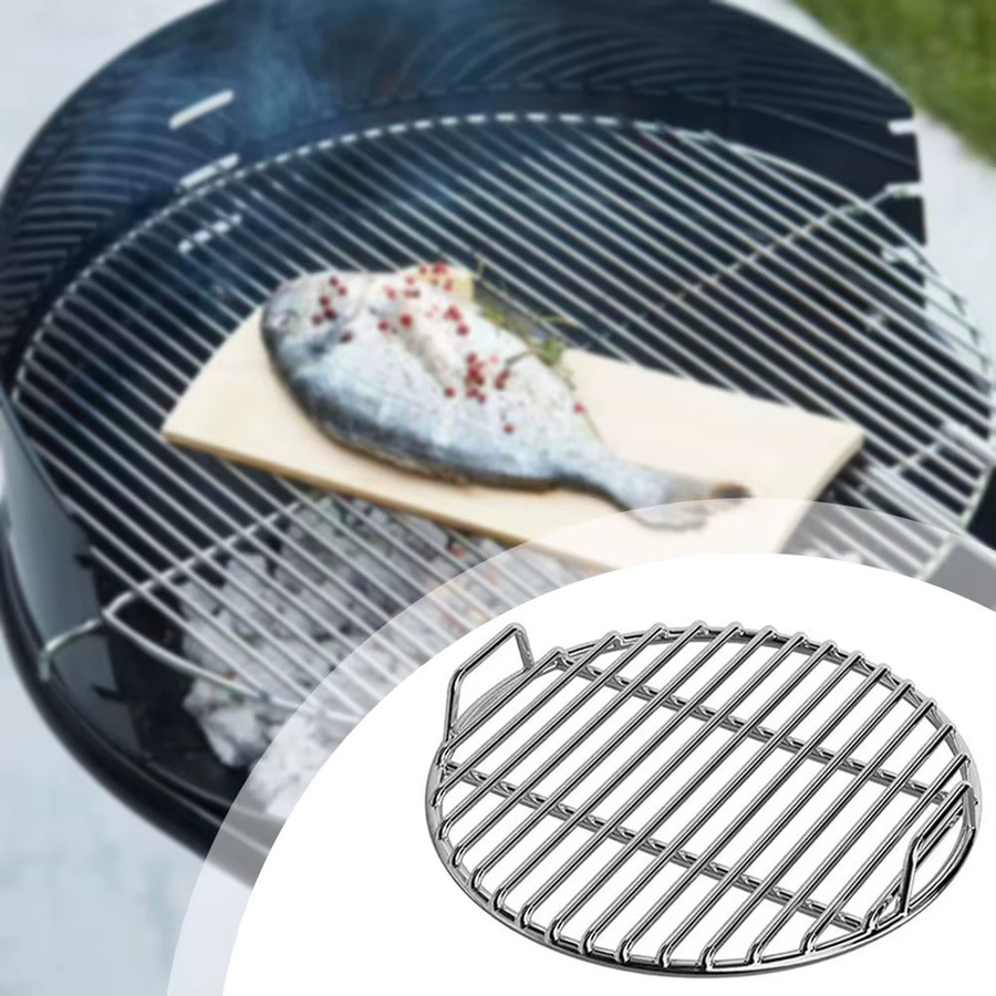 Aihogard Ersatz-Grillgitter aus Edelstahl in Silber, rund, Durchmesser: 40 cm - Bild 4