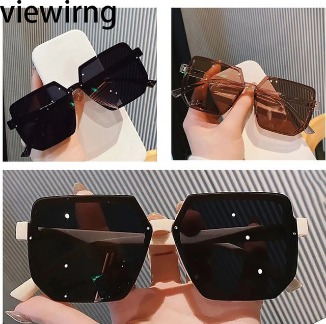 Viewring Sonnenbrille, Vollrand, quadratisch, Schwarz, Unisex, Kunststoff - Bild 1