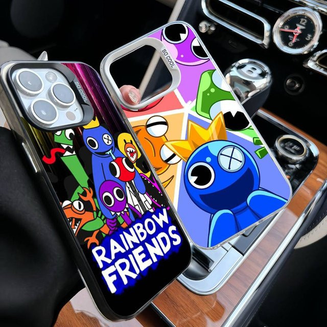 R-Rainbow F-Friends Stoßfeste Handyhülle für iPhone 11 bis iPhone 17 Pro Max Plus in Schwarz Weiß Multicolour - Bild 1