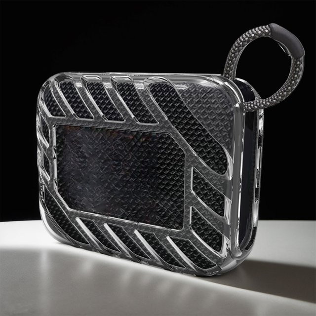 Stoßfeste und rutschfeste TPU-Schutzhülle für JBL Go 4 in Transparent oder Schwarz - Bild 1
