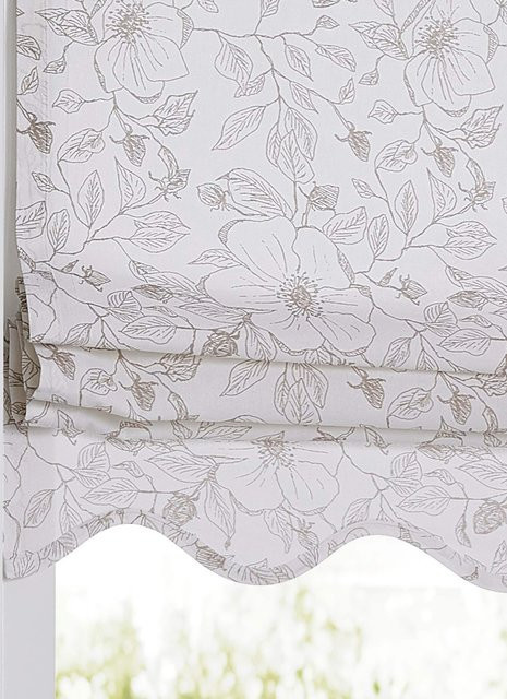 Raffrollo Heine Home in Weiß-Natur aus 100% Baumwolle, Breite: 140 cm - Bild 1