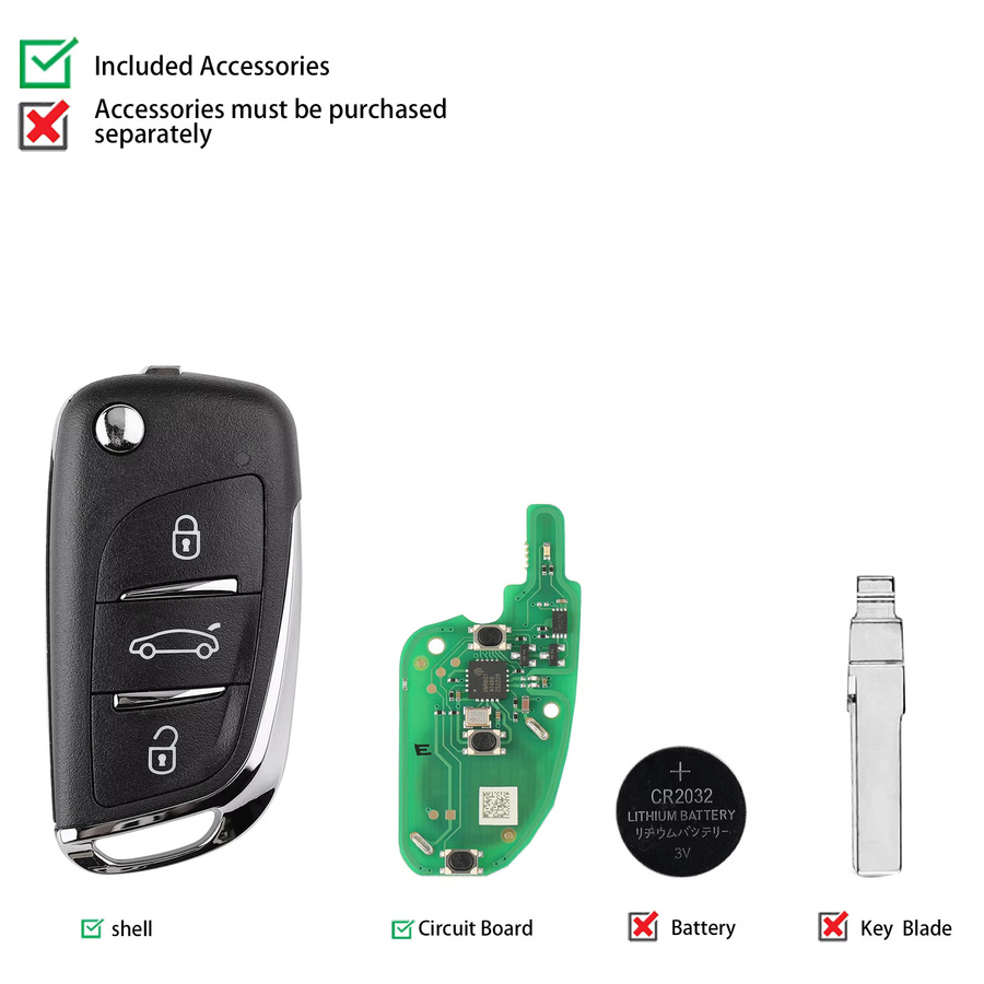 Xhorse VVDI2 XEDS01EN DS Universal Super Remote Wireless Schlüssel Set mit XT27 und XT27A66 Super Chip in Schwarz, 5er Pack - Bild 3