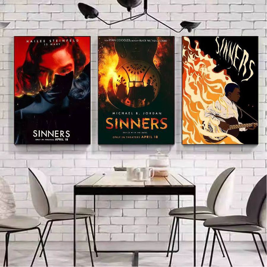 S-Sinners Leinwandgemälde mit Vampirmotiv in Multicolor, Wanddekoration für Wohnzimmer und Schlafzimmer - Bild 4