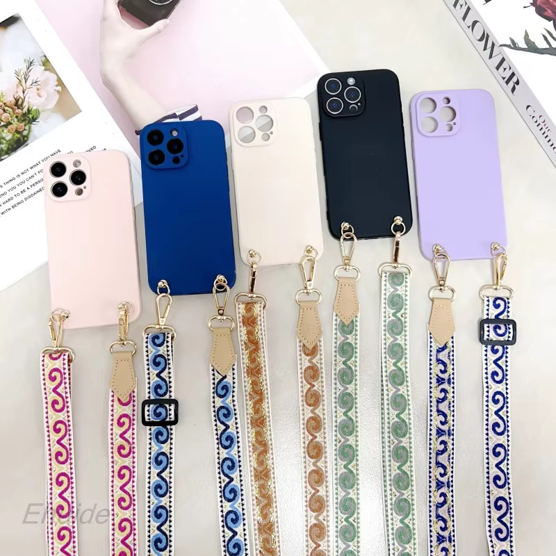 Retro Lanyard Schutzhülle für Samsung Galaxy S25 Ultra S24 S23 S22 S21 Plus und weitere Modelle mit Crossbody Kordelband in Blau - Bild 2