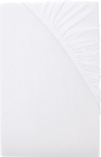 LIVARNO Jersey-Spannbettlaken aus Baumwolle, Weiß, B/T: 140 x 160 x 200 cm - Bild 1