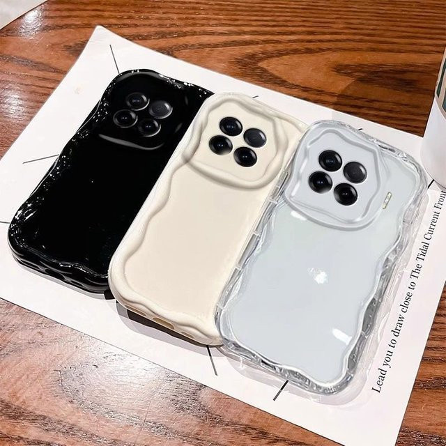 Xiaomi 15T Pro 5G Schutzhülle aus transparentem TPU mit Wellen-Design - Bild 1