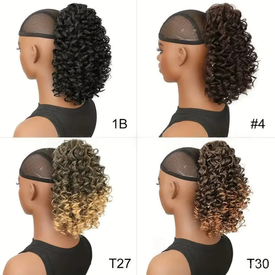 Inspiration Fashion Afro-Pferdeschwänze, Synthetisch, Lockig, mit Kordelzug - Bild 6