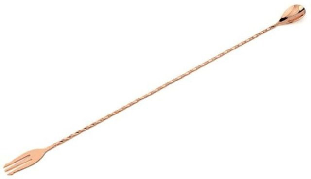 Stalgast Japanischer Barlöffel mit Gabel aus Edelstahl in Kupferfarben, Länge: 40 cm - Bild 1