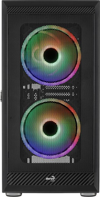 AeroCool Graphite v3 Midi Tower ATX Gehäuse mit Glas-Seitenteil in Schwarz - Bild 1
