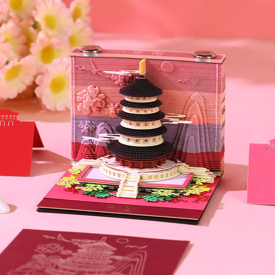 3D-Notizblock Sakura Treehouse 3D-Kalender 2026 in Multicolour aus Papier - Bild 2