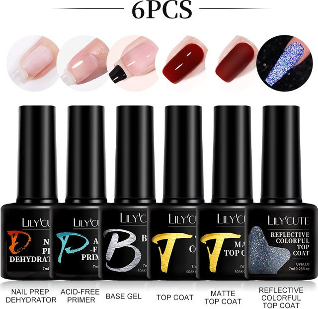 LILYCUTE Gel-Nagelkunst-Set, semi-permanent, 7 ml - Bild 1