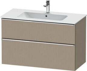 Duravit Waschtischunterschrank D-Neo in Weiß und Beige mit 1 Schublade und 1 Auszug, Wandmontage - Bild 1