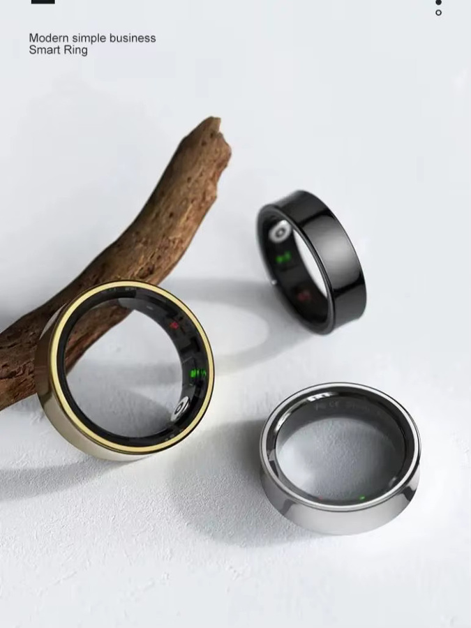 Amovan Smart Ring Premium in Gold mit Temperaturmessung und Schlaf-Tracking für Samsung und iOS, Unisex - Bild 5