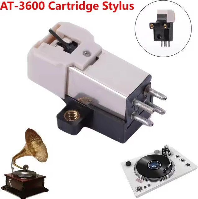 VODOOL AT-3600 Magnetische Moving Magnet Plattenspieler Patrone mit Stylus in Weiß für LP Vinyl - Bild 1