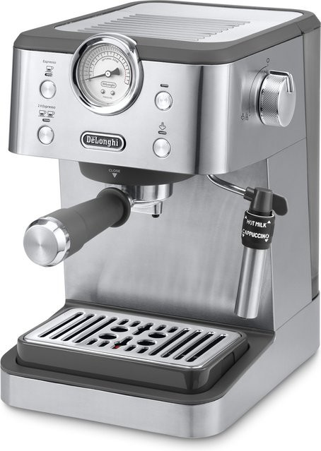 De'Longhi Classic EM450.M Siebträgermaschine in Silber mit Thermoblock und Dampflanze - Bild 1