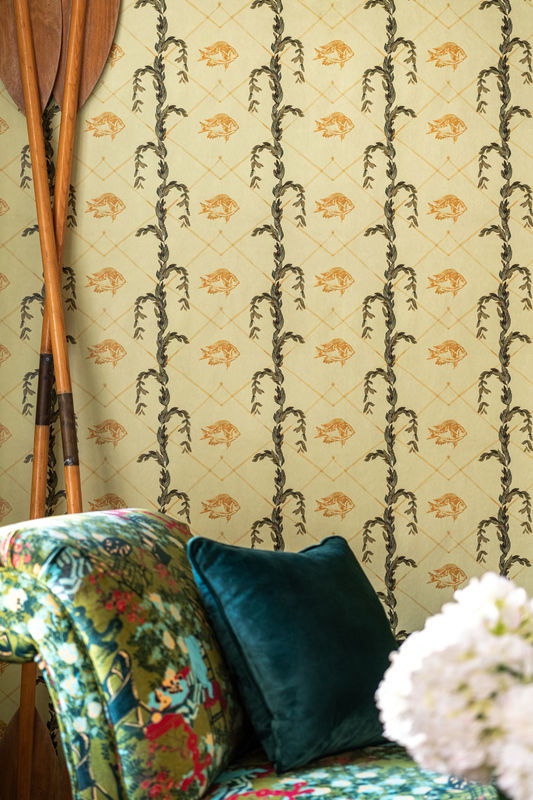 Mindthegap Tapete Amoulette WP30155 in Gelb und Beige mit Natur- und Tiermotiven im Vintage-Stil als Vlies-Tapete - Bild 3