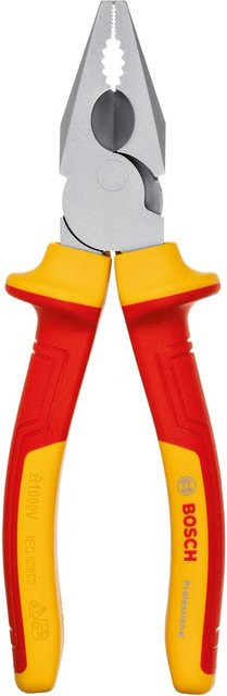 Bosch Professional VDE Kombizange aus Chrom-Vanadium-Stahl in Rot-Gelb, Länge: 180 mm - Bild 2