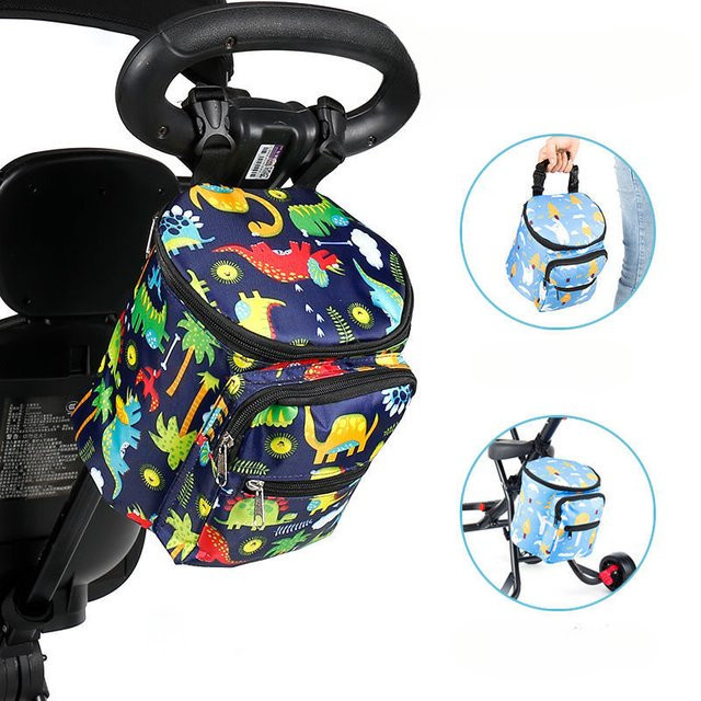 Multifunktionale Kinderwagen Aufbewahrungstasche als Windeltasche und Flaschentasche in Multicolor - Bild 1