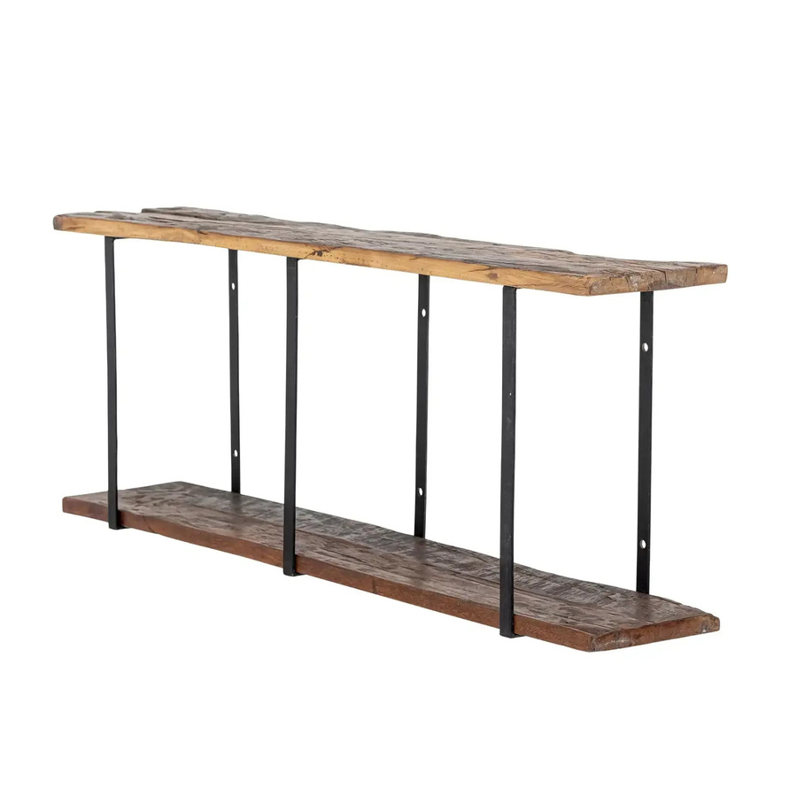 Bloomingville Wandregal Tallymay aus recyceltem Holz und Metall in Braun, Breite: 140 cm - Bild 1