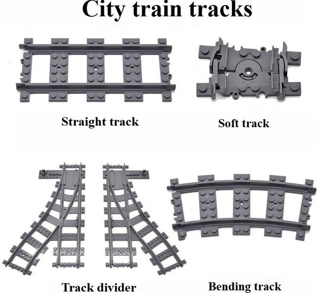 Mitty City Traffic Straight Track Curve Lane Change and Track Bausteine - Bild 1