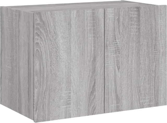 vidaXL TV-Wandschrank mit LED-Leuchten in Grau Sonoma, B/T/H: 60 x 35 x 41 cm - Bild 1