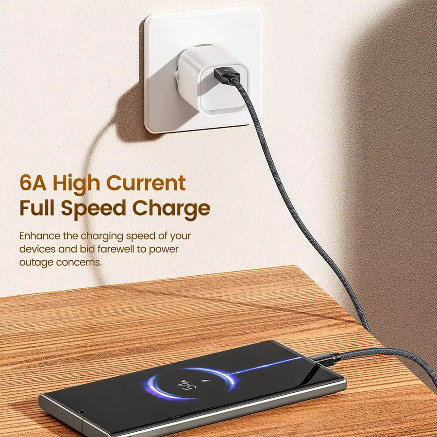 Toocki USB Typ C Kabel 6A in Blau für SuperCharge 66W/100W Schnellladung und Datenübertragung - Bild 6