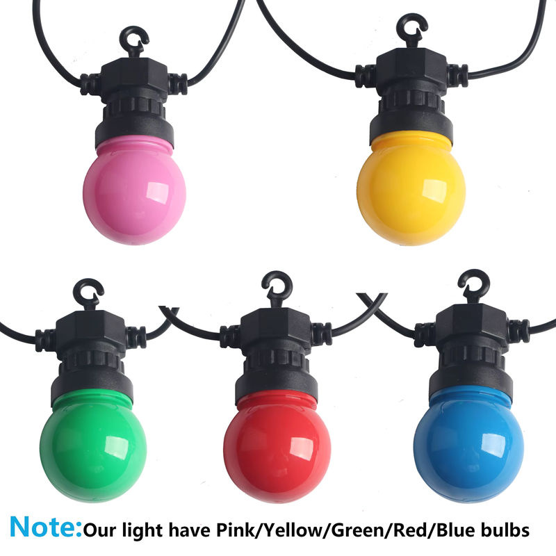 KIKIELF LED Lichterkette Globus mit bunten Glühbirnen für Weihnachten, Hochzeit, Party, Camping und Terrasse, Multicolor - Bild 3