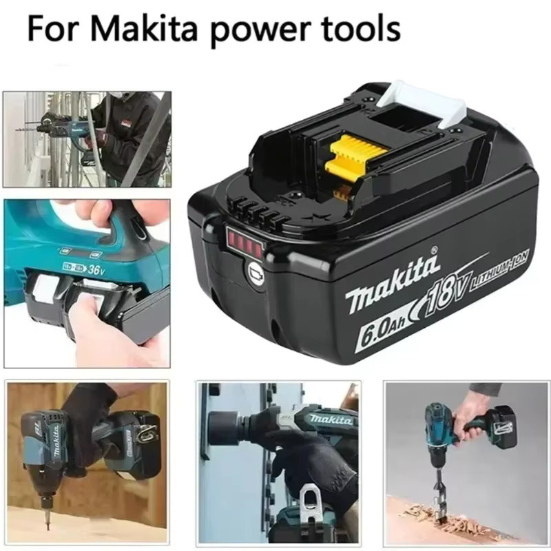 Makita 18V Lithium-Ionen Akku mit 6,0Ah für Elektrowerkzeuge, Schwarz - Bild 5