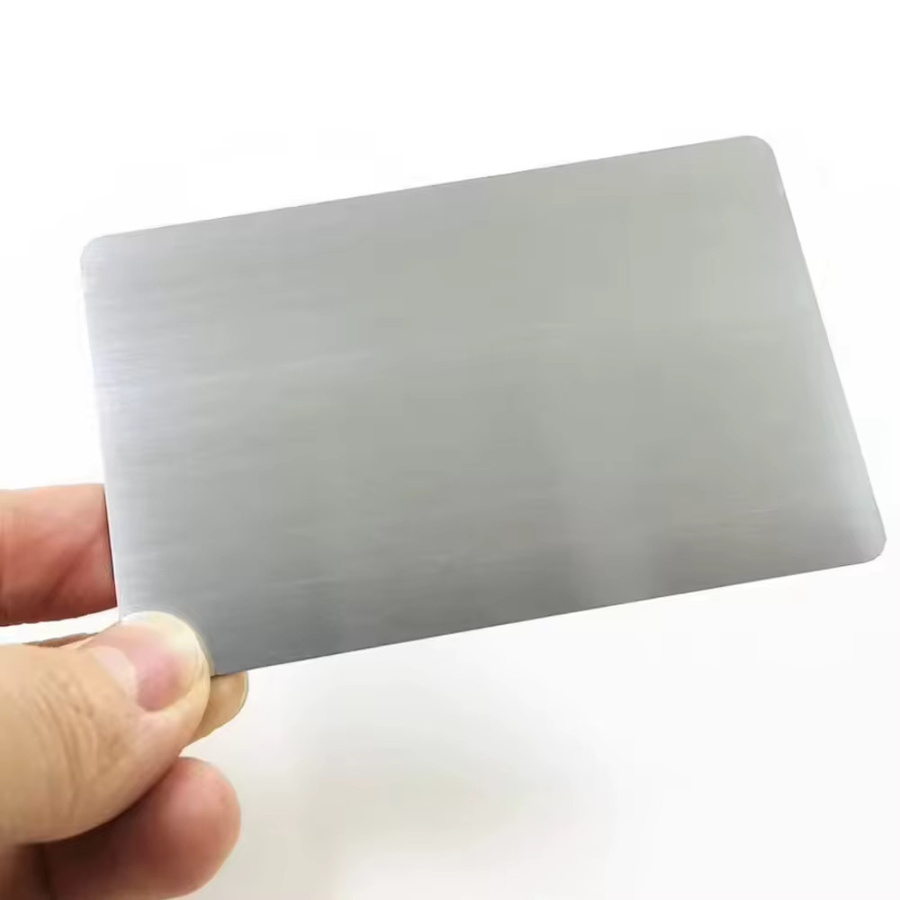 Visitenkarten aus Edelstahl 304 in Silber mit matter gebürsteter Oberfläche für Lasergravur und DIY-Geschenkkarten - Bild 4