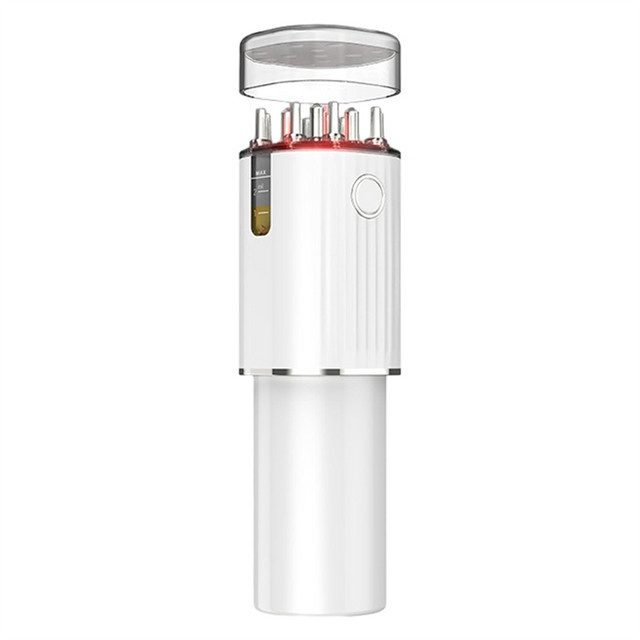 3-in-1 Haaröl Applikator & Kopfhautmassagegerät mit roten Lichtern, weiß - Bild 1