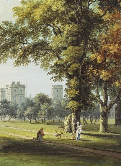 Designers Guild Mural Great Park View Aquarell Wandbild aus Vlies - Bild 1