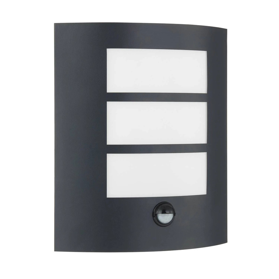 Lindby Wandleuchte Außen Vimal Schwarz aus Aluminium mit Bewegungsmelder, Modern, E27, IP44 - Bild 2