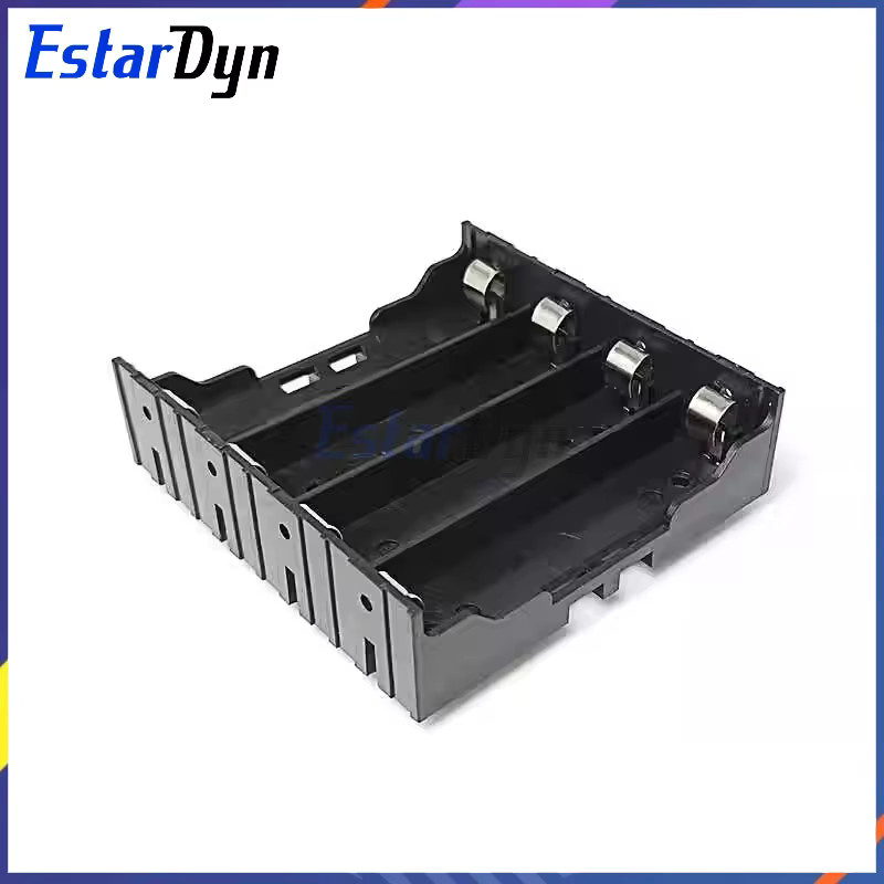 Estardyn ABS 18650 Batteriegehäuse-Halter Aufbewahrungsbox für 1–4 Akkus in Schwarz - Bild 2