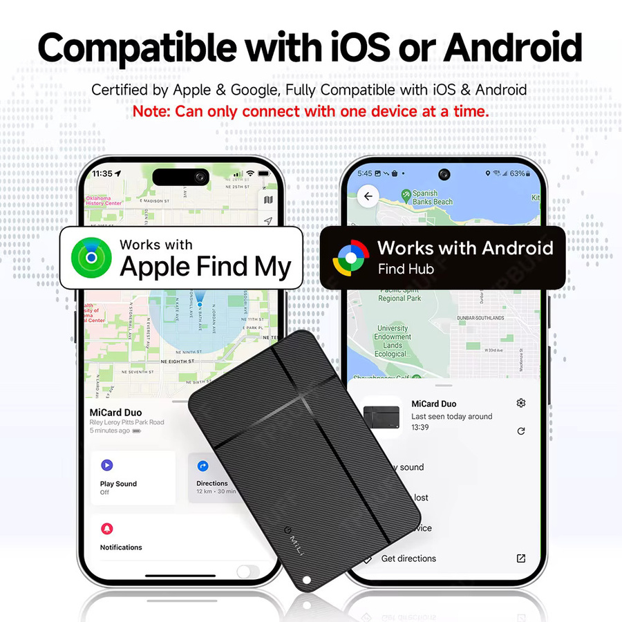TPBUFF GPS Tracker Brieftasche in Schwarz mit Bluetooth und Android-Kompatibilität zur Verlustprävention - Bild 2